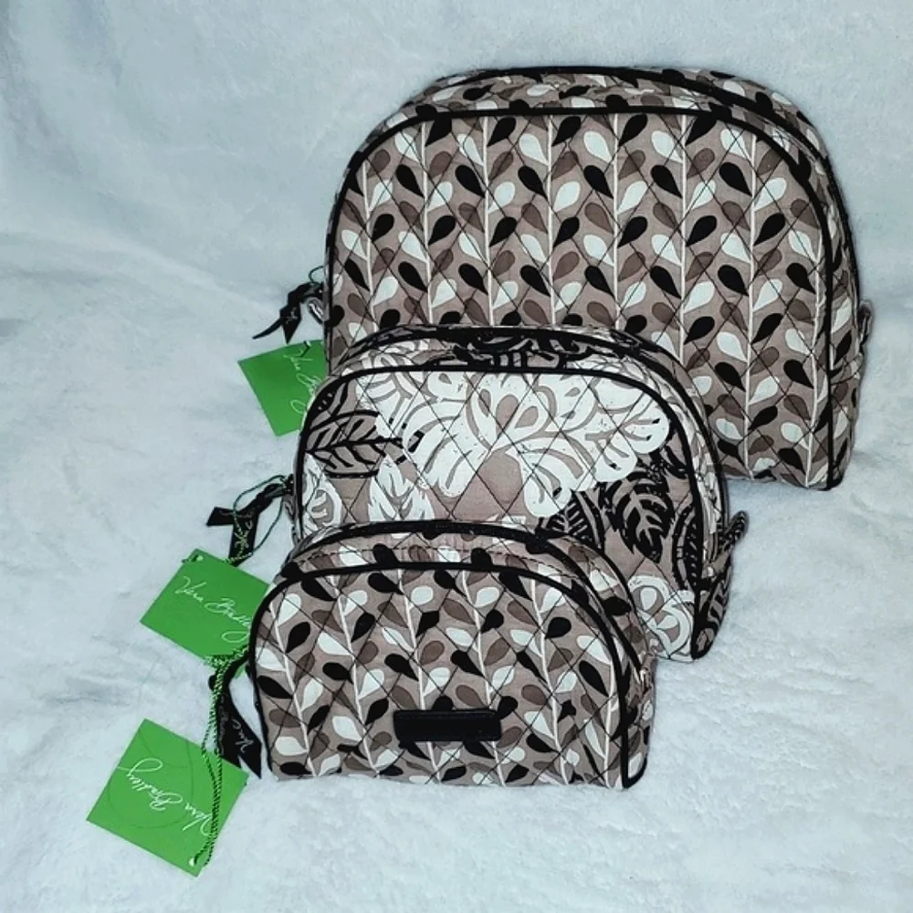 NWT Vera Bradley Zip Cosmetic Bundle Key West Vines